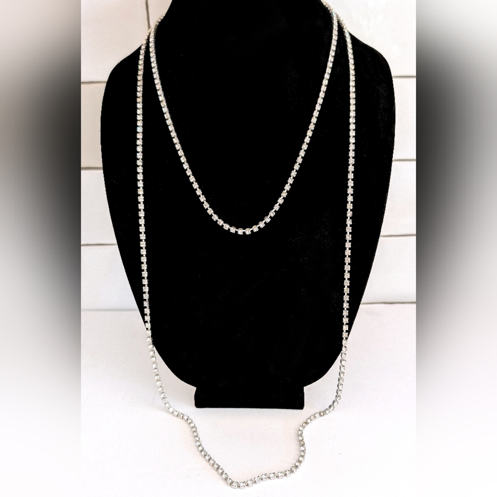 Vintage Coro Double Rhinestone Signed Coro Jewelry – Sparkling Tennis Style